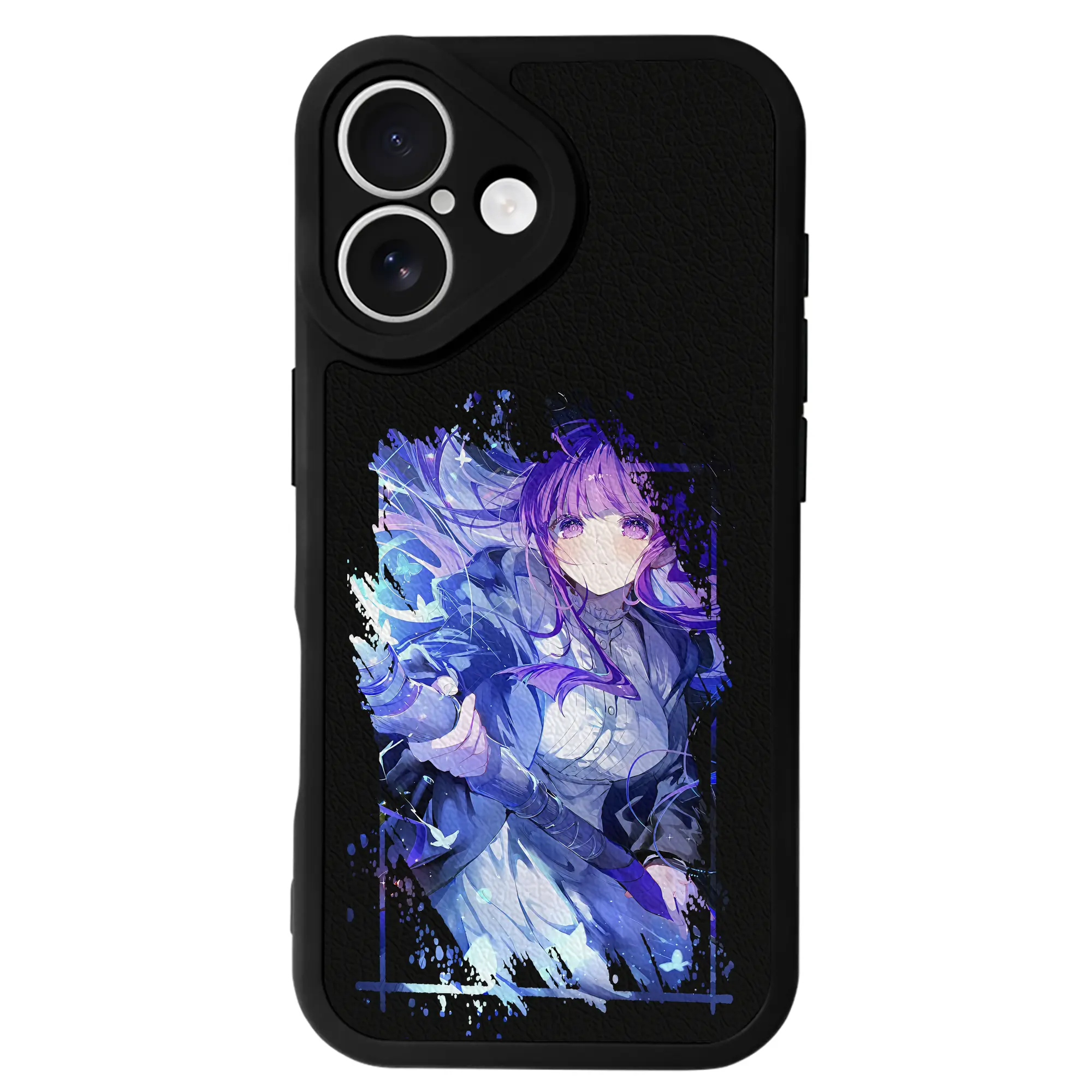 葬送のフリーレン（Frieren） グッズ,フェルン（Fern） - IPhone 16シリーズ対応 ・ シリコンスマホケース ・ レザー調 ・ 高精度フィット ・ 耐衝撃 ・ ワイヤレス充電対応 ・ 精密カット